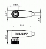 Balluff Connector BCC M323-0000-10-001-VX8334-100