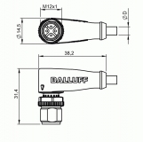 Balluff Steckverbinder BCC M424-0000-2A-008-PX0434-020