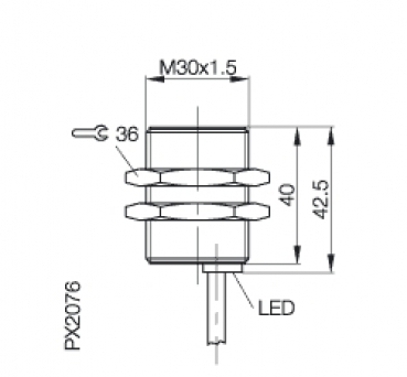 Balluff Induktiver Sensor BES M30MF-GSC15B-BP03