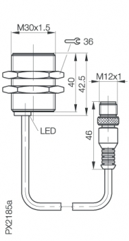 Balluff Induktiver Sensor BES M30MF-GSC15B-BP00,3-GS04