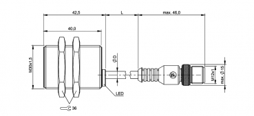 Balluff Induktiver Sensor BES M30MF-GSC15B-BX00,3-GS04-U