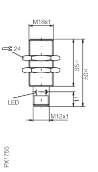 Balluff Induktiver Sensor BES M18MF1-PSC50A-S04G-W