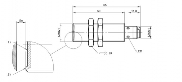 Balluff Induktiver Sensor BES M18MI-PSC40B-S04G-W03