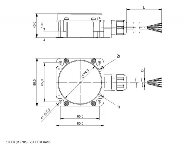 BALLUFF BIC 1I3-P2A05-Q80KA-GPX0C-050 Induktive Koppler