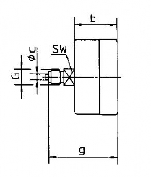 Standard pressure gauges with glycerine GLR 63.13