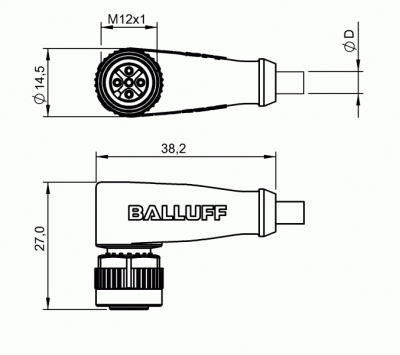 Connector BCC M425-0000-1A-004-VX8334-050